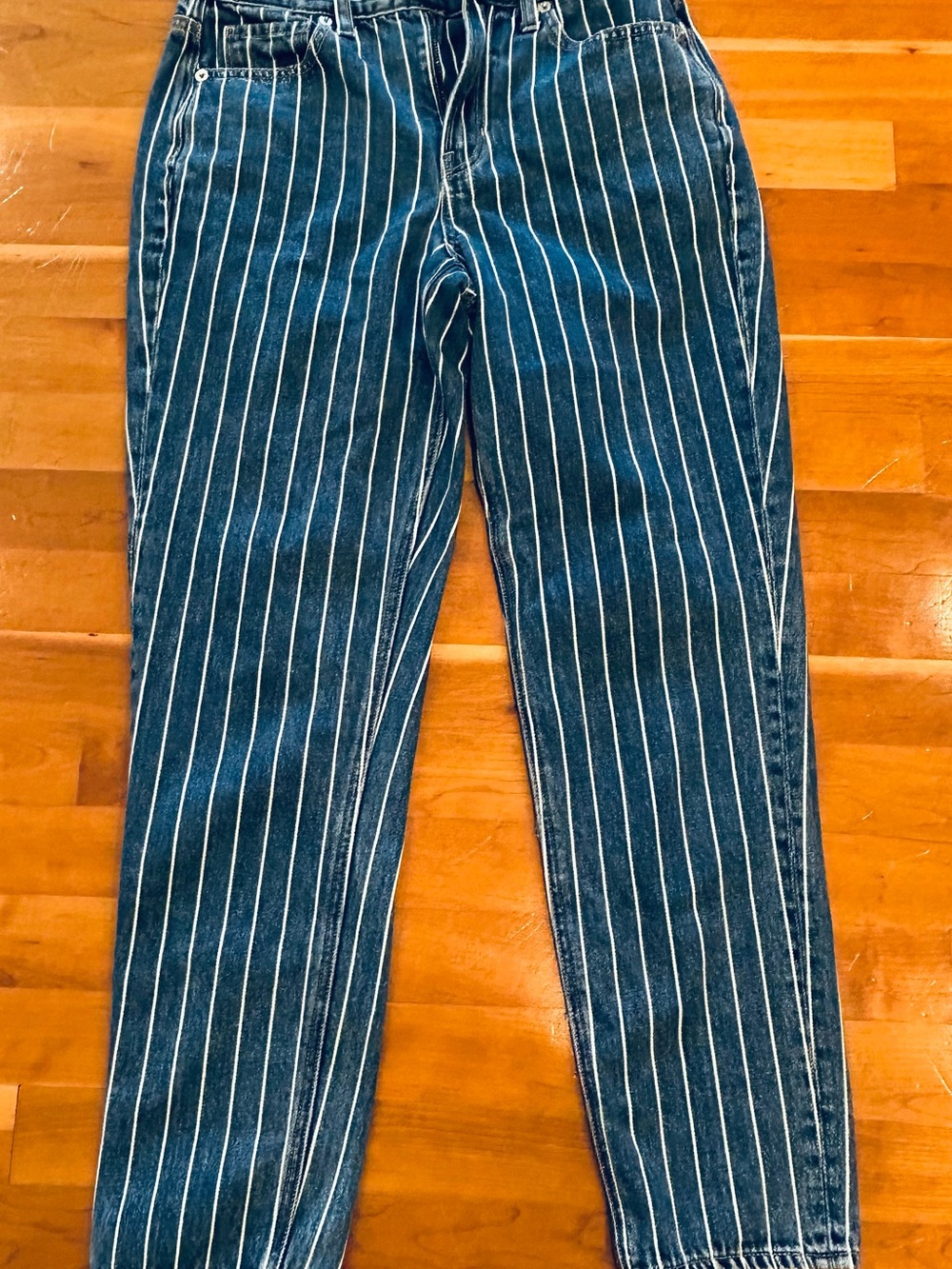 American Eagle Striped Blue jeans